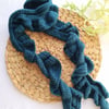  Seconds Sunday Merino Frill Scarf in Teal Crochet