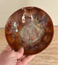 Handmade ceramic bowl, shallow brown stoneware bowl - Image 10