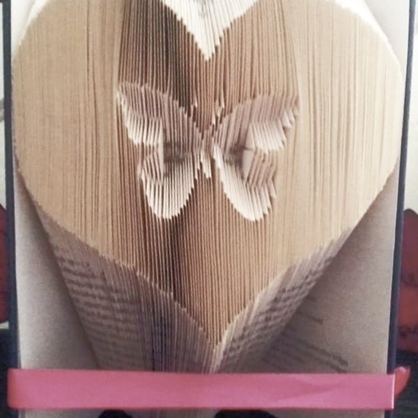 Heart with Butterfly MMF Book Folding Pattern - EMAILED PDF PATTERN