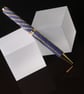 Beadwork Pen in Classic Dark Blue and Gold - Image 1