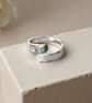 Silver Wrap Open Ring With Turquoise - Image 8