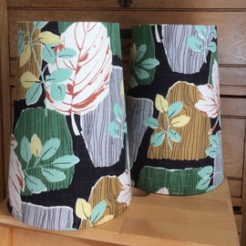 50s  Iconic MId Century Modern MCM LEAF VIntage Fabric Lampshade option 