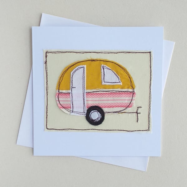 Embroidered Caravan Card
