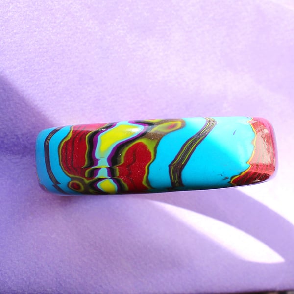 Abstract Pattern in Precious Colours - Designer Bangle - Handmade - Unique 