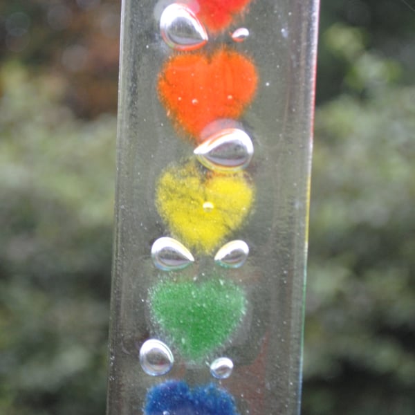 Rainbow Heart Suncatcher