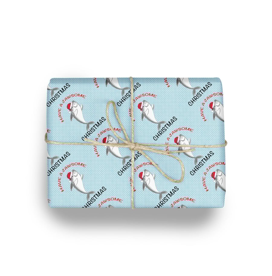 Jawsome Christmas wrapping paper