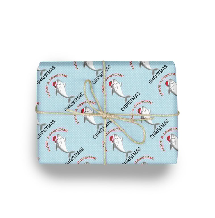 Jawsome Christmas wrapping paper