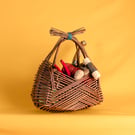 Handwoven Willow Garden Basket, Traditional Gardeners Carryall