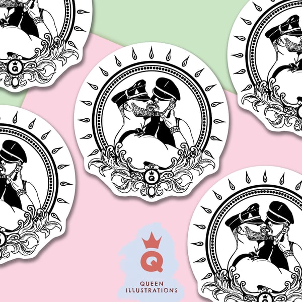 Leather Kiss Sticker