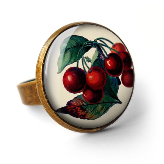 Vintage Cherries Ring (ER02)