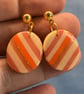 Striped Oval Earrings - Image 4