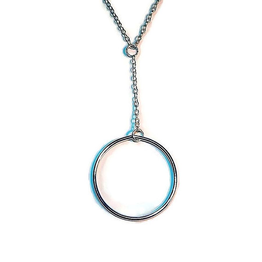 sterling silver circle pendant