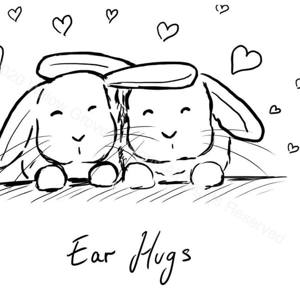 Ear Hugs - Art Print