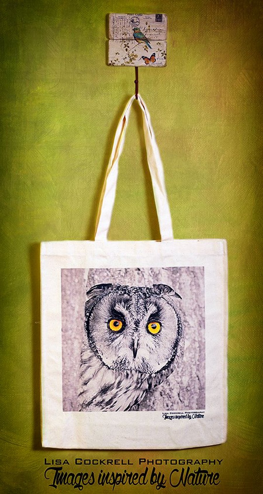 OWL STARE - TOTE BAGS INSPIRED BY NATURE FROM LISA COCKRELL PHOTOGRAPHY