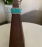Vibrant turquoise colour beaded ring - Image 3