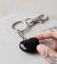 Minimalist Black Stone Heart Keychain - Ritual-Craft Talisman