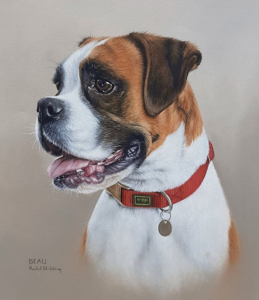 Custom pet portrait oil painting