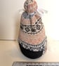 Homemade Gonk made from a Scandinavian patterned sock - brown - Image 3