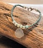 Bracelet - Seaglass Seed beads and Amazonite
