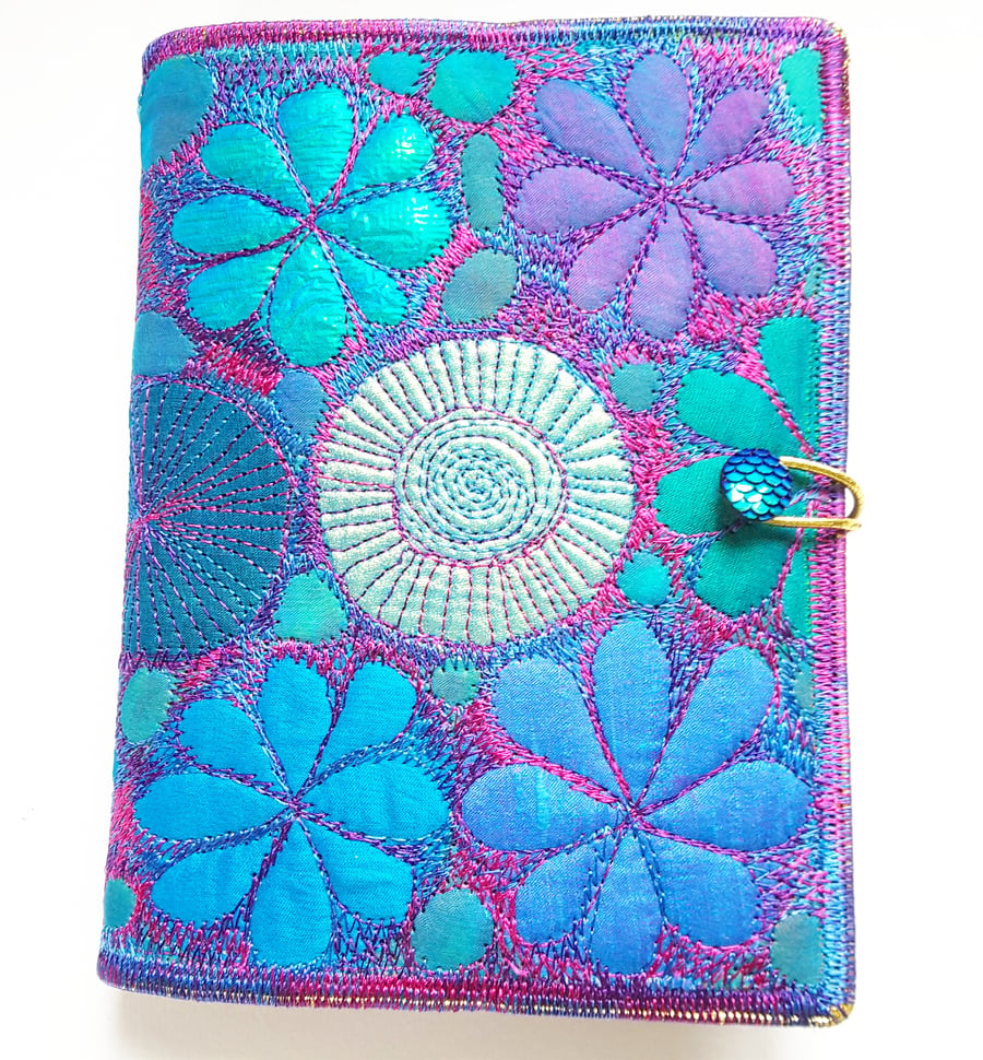 Textile Covered Rainbow Notebook 