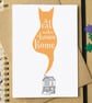 A Cat Makes A House A Home Card - Image 1