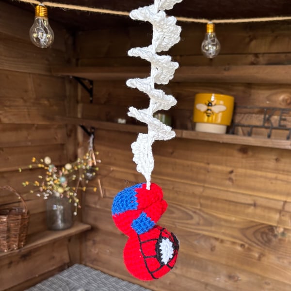 Spider-Man hand crocheted spinner (small)