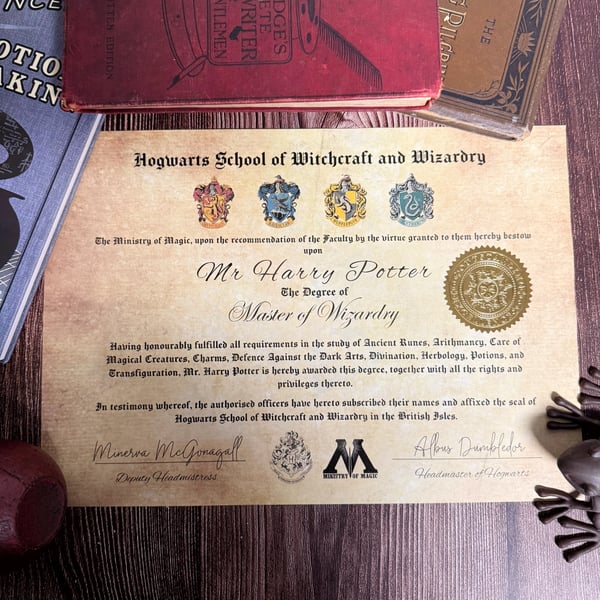Personalised Wizardry Diploma
