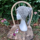 Handspun, Hand-knitted Long-Point Hat with Tassel in Jacobs Wool