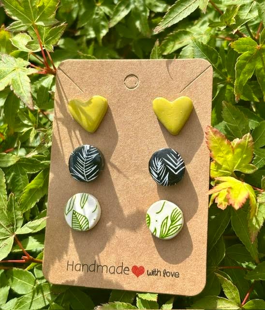 Pretty Stud Trio Earrings