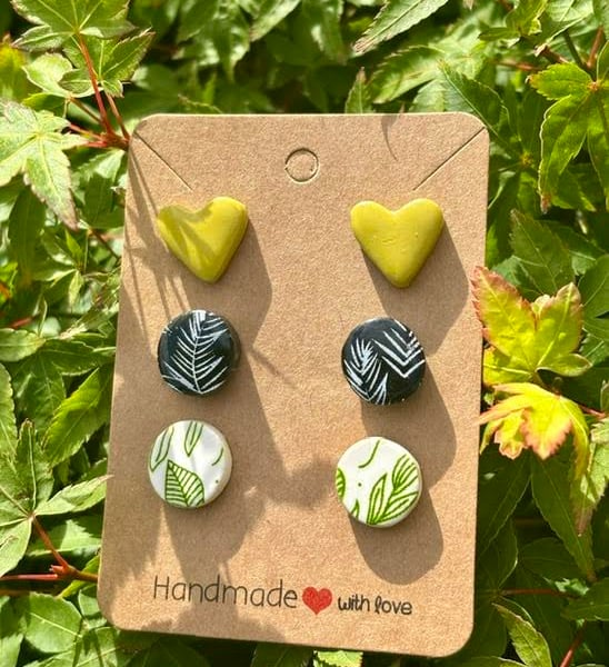 Pretty Stud Trio Earrings