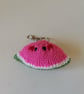 Hand Knitted Watermelon Keyring, Bag & Key Accessory 