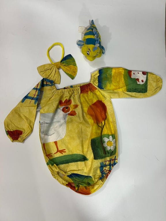 Colorful Cotton Baby Romper Set with Matching Headband