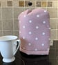 Pink Spotty Cafetiere Cosy, Handmade in the UK