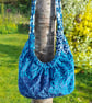 Mixed Blue, Couched Shoulder Bag, Great Gift, Soft Feel. - Image 2