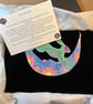 The Moon Hare – Handmade Textile Statement Necklace - Image 2