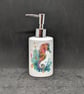 Decoupage, ceramic soap dispenser with images of a Seahorse