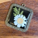 Resin Pendant with Real Dried Flowers (No Chain)