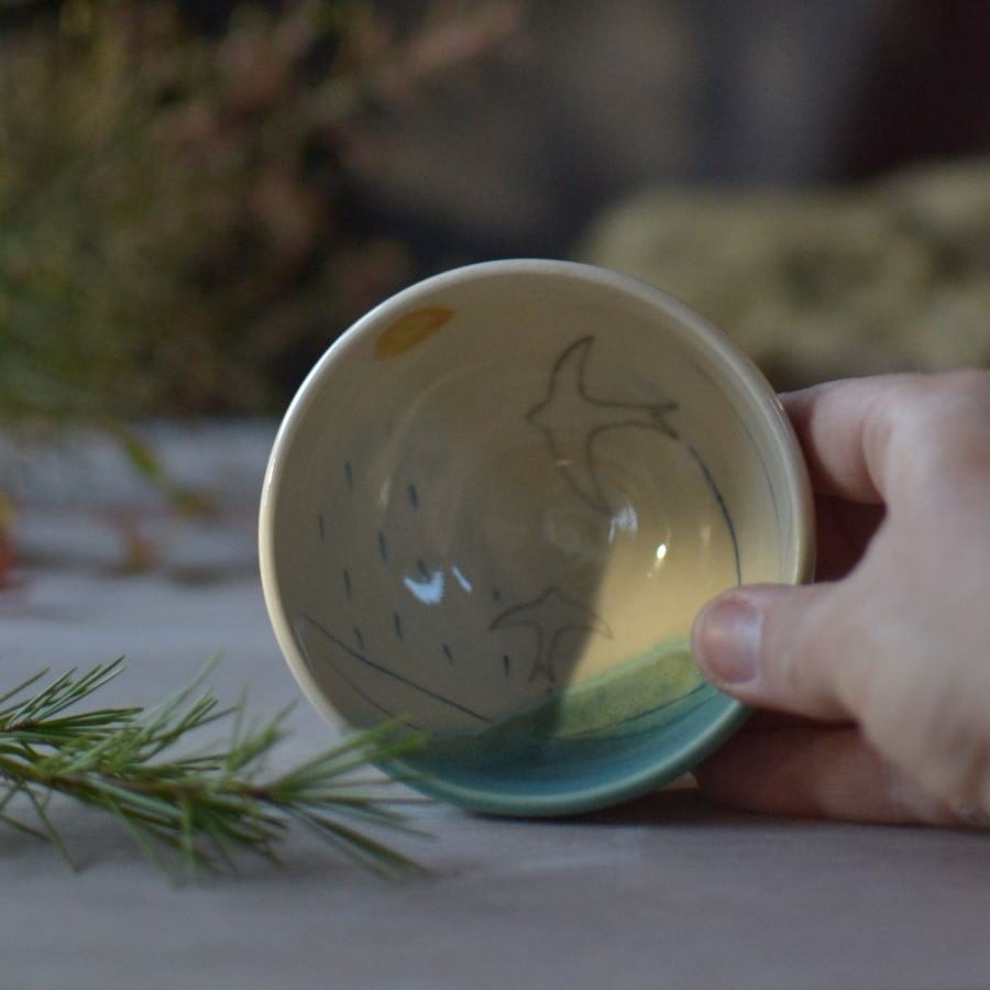 Ceramic handmade olive bowl - Swift design