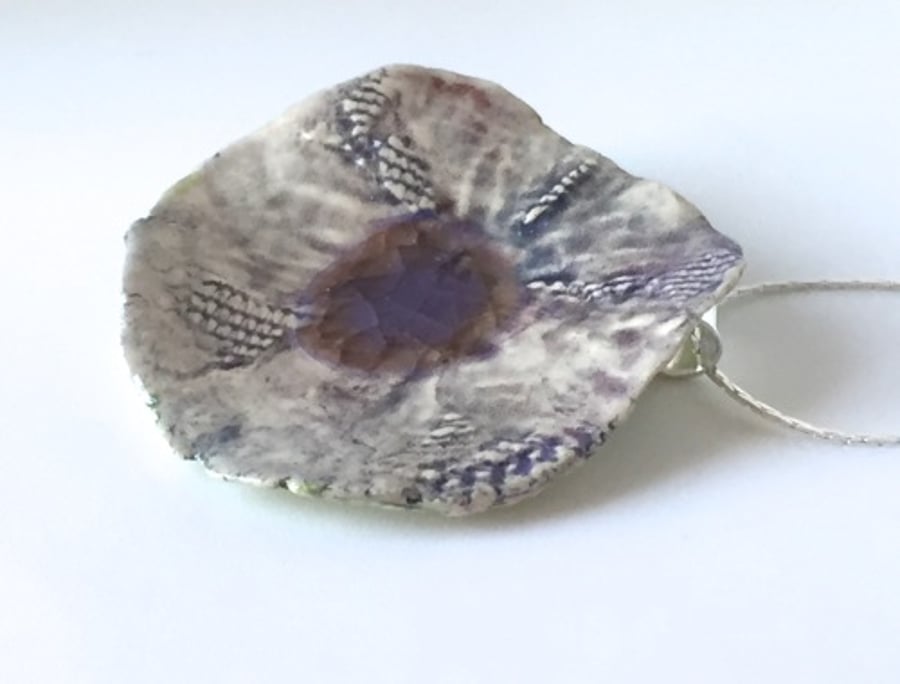 Purple Porcelain Necklace
