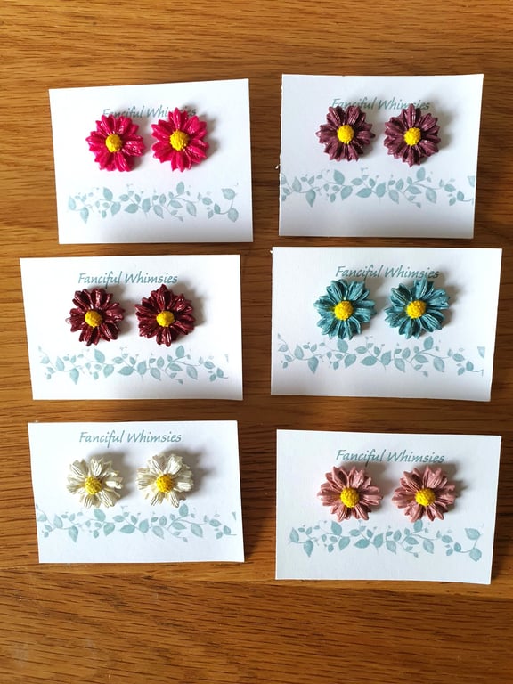Daisy Flower Stud Earrings
