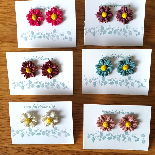 Daisy Flower Stud Earrings