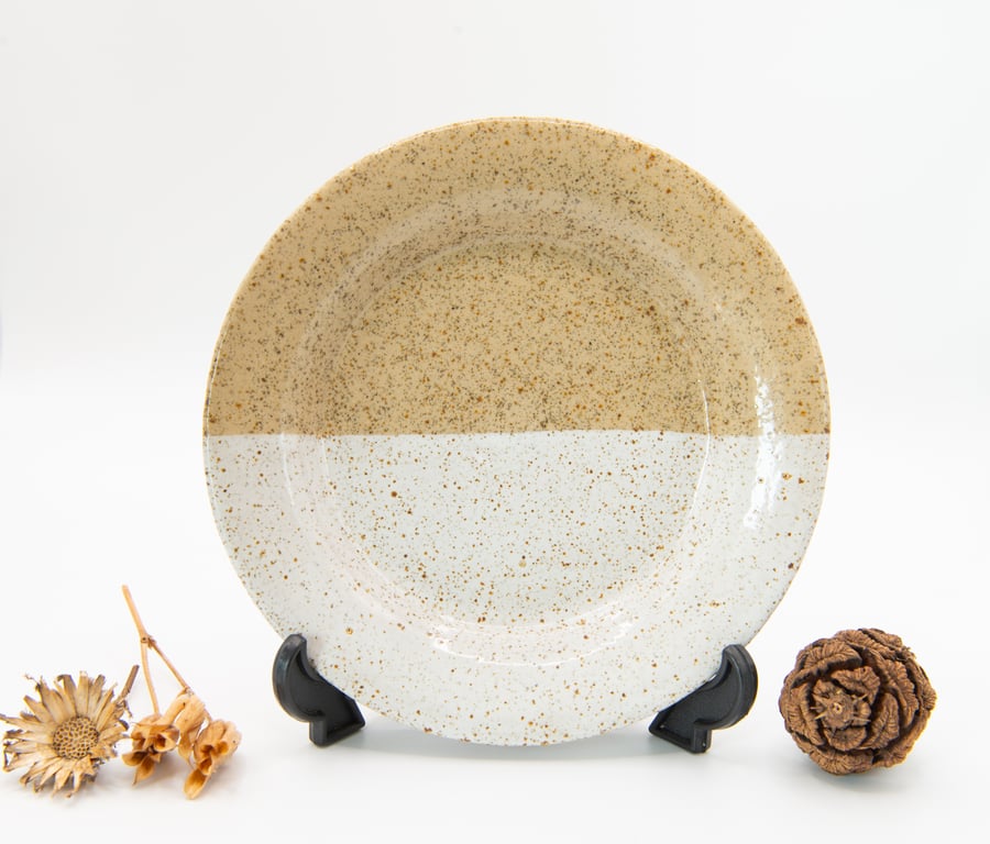 Two-tone Speckled Clay Plate