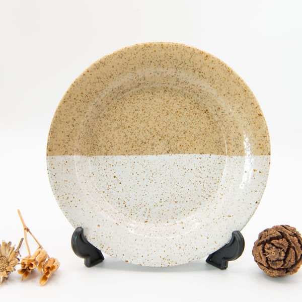 Two-tone Speckled Clay Plate