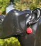   Red Copper  Circle Dangle Earrings - Image 5
