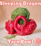 Sleeping Dragon Yarn Bowl 3D Printed Crochet & Knitting Gift for Yarn Lovers