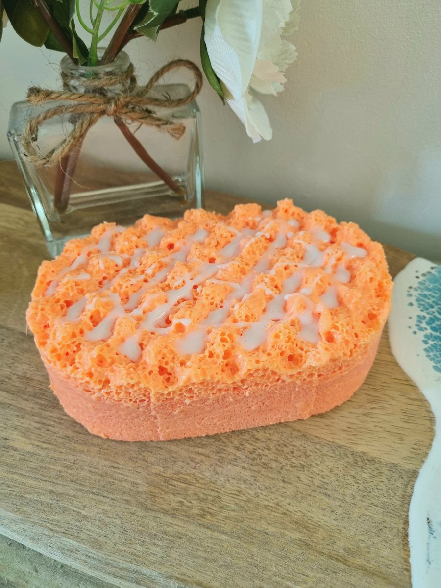 Sweet Orange Soap Infused Exfoliating Massage Sponge