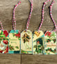 5 Wooden Vintage Style Christmas Gift Tags