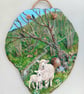 'Woodland Sheep' Slate Painting