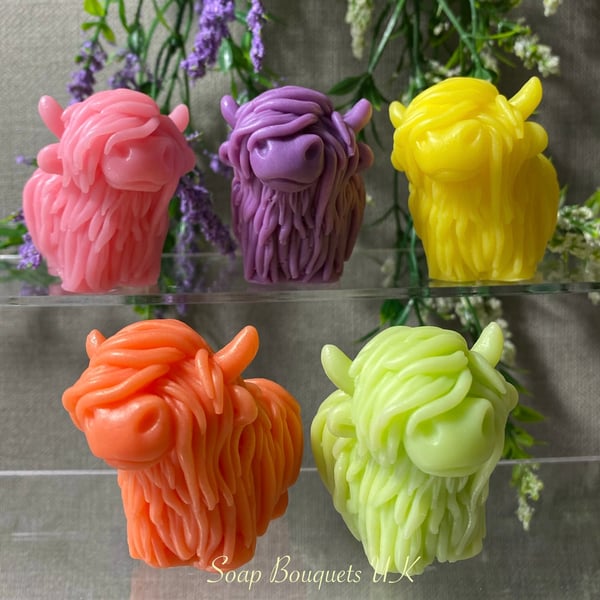 Handmade Highland Cow Soap – Vegan & Scented Gift – Fun Thank You Present