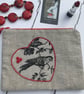 Linen Appliqued Zip Pouch - Image 4
